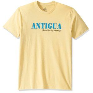 Marky G Apparel Men's 6410-ANTIGUA- Short Sleeve Crew Neck T Shirt BANANA -Small